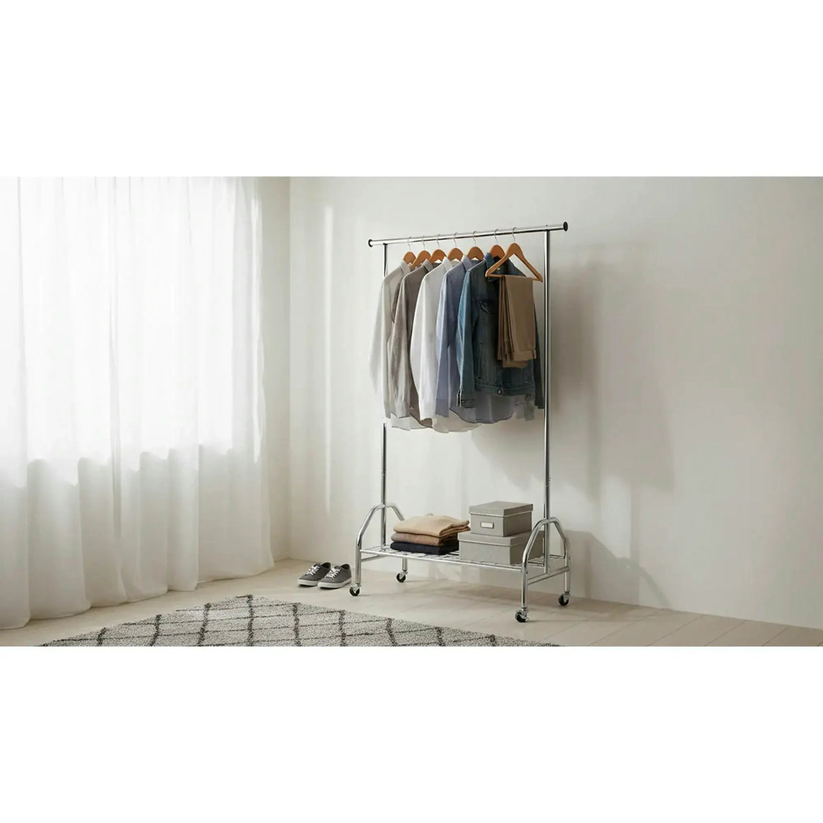 Stander haine WU18, crom, otel, 120x49x181 cm