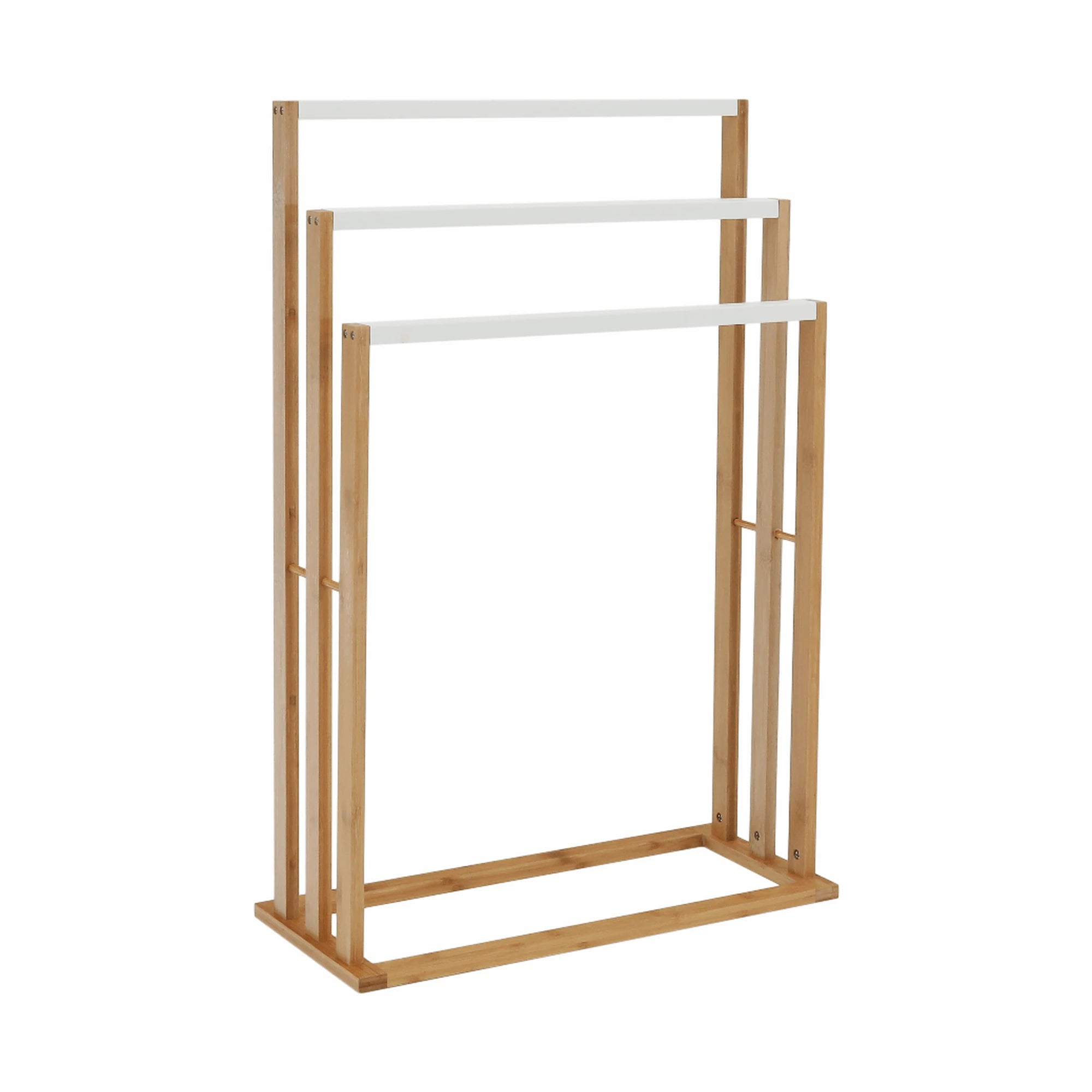 Stander prosoape KOMO NEW, alb/stejar, lemn, 54x24x82 cm