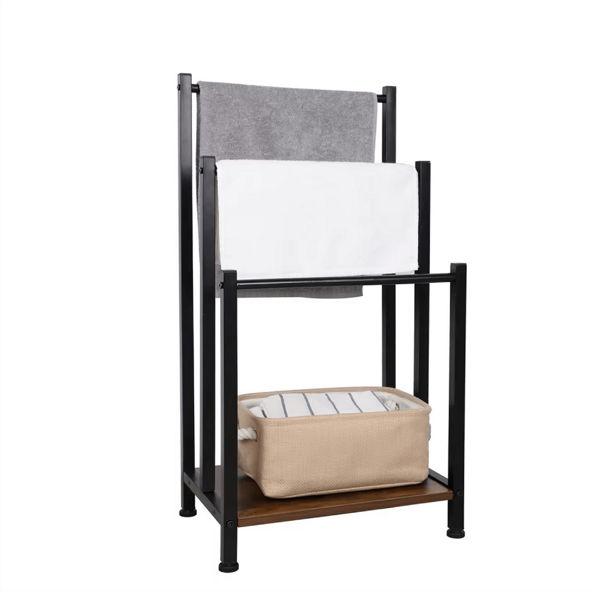 Stander prosoape OGIN, stejar/nuc, 42x28x80 cm