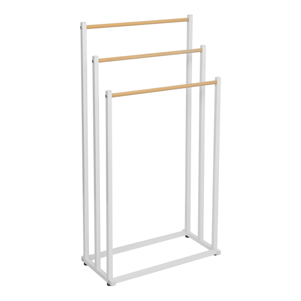 Stander prosoape POLDO, alb, metal, 44x22x86 cm