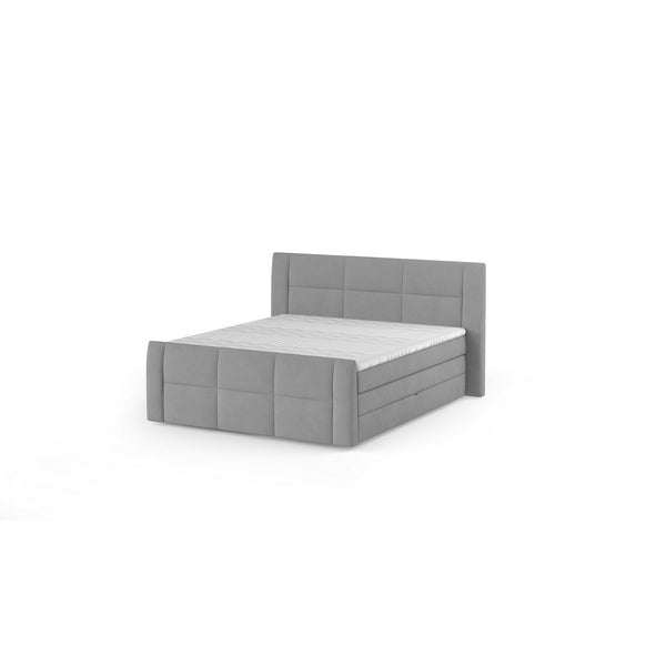 Pat boxspring STELLA 160x200, personalizabil materiale Gama Premium, cu lada depozitare, saltele si topper