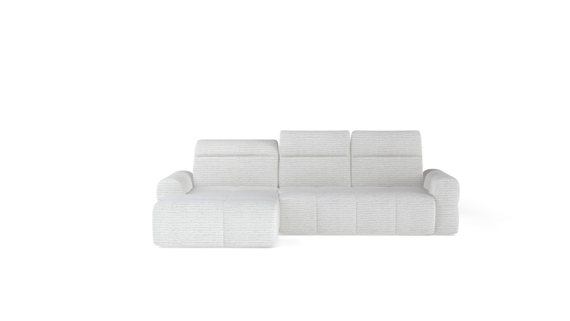 Coltar extensibil MATEO S, personalizabil materiale Gama Premium, cu lada depozitare si tetiere reglabile, 273x183x99 cm
