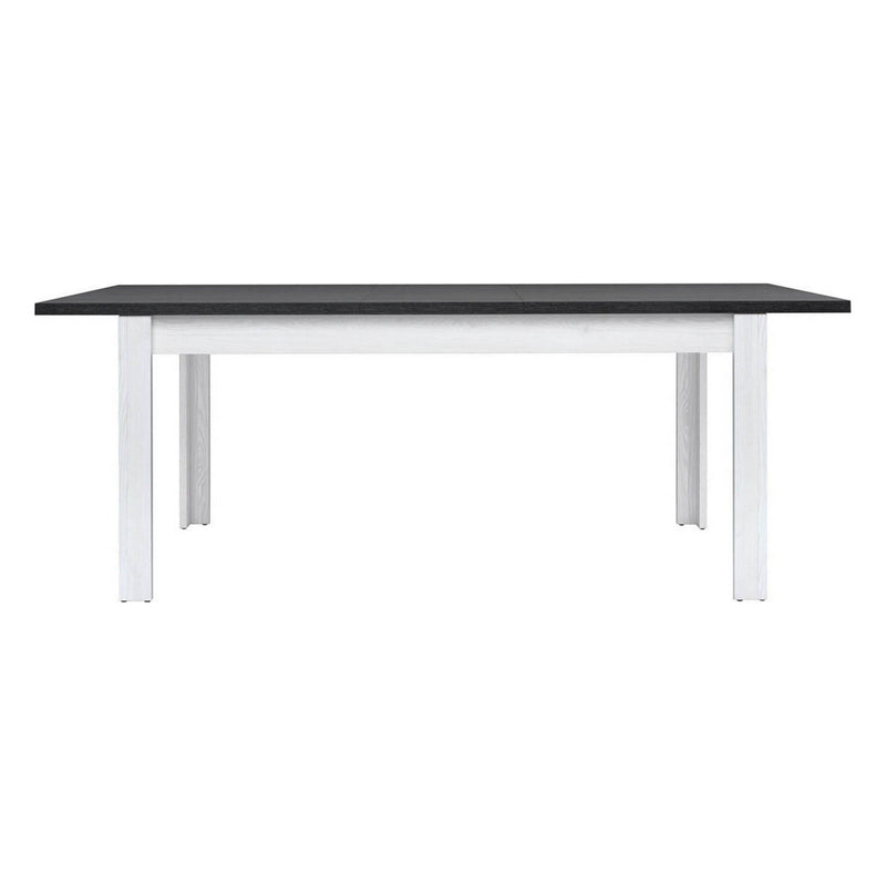 Masa extensibila Hesen, negru/alb, PAL, 160-200x90x76 cm