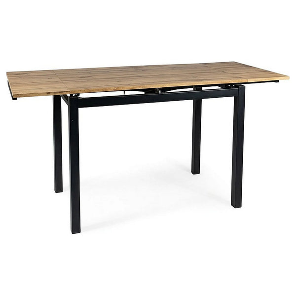 Masa extensibila GD017, stejar artisan/negru mat, 110/170x74x75 cm