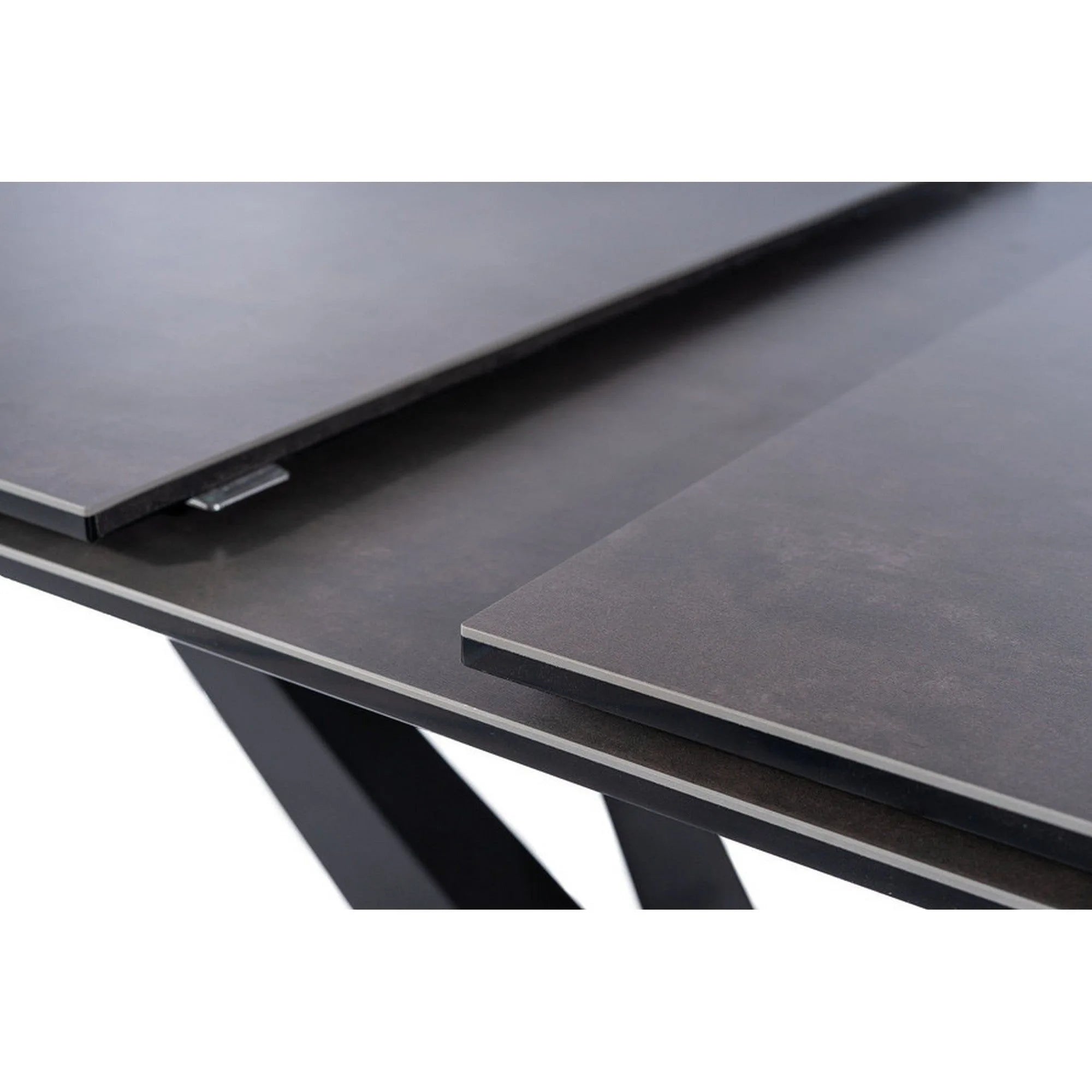 Masa extensibila SORENTO CERAMIC, negru, sticla securizata/ceramica/metal, 160/220x90x76 cm