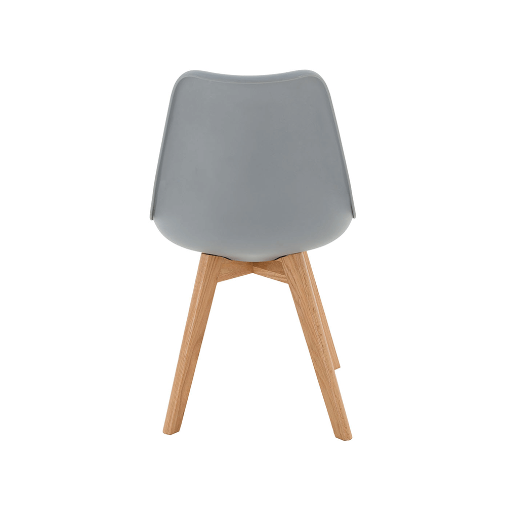 Scaun BALI 2 NEW, gri/fag, piele ecologica/plastic/lemn, 48x56x81 cm