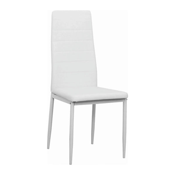 Scaun COLETA NOVA, alb, piele ecologica/metal, 41x49x96 cm