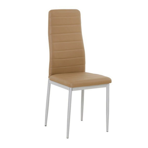Scaun COLETA NOVA, caramel/gri, piele ecologica/metal, 41x49x96 cm