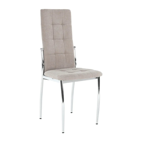 Scaun ADORA NEW, bej, stofa clasica/metal, 42x51x99 cm