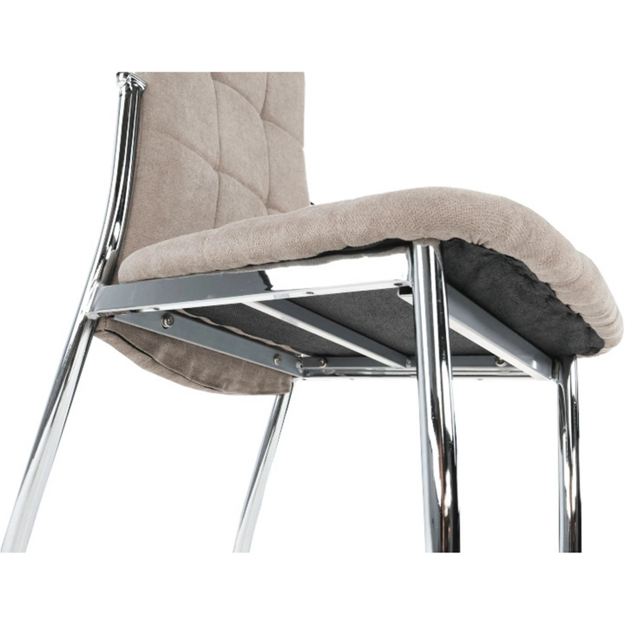 Scaun ADORA NEW, bej, stofa clasica/metal, 42x51x99 cm