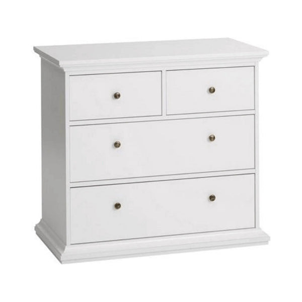 Comoda PARIS, alb, PAL infoliat, 96x49x87 cm