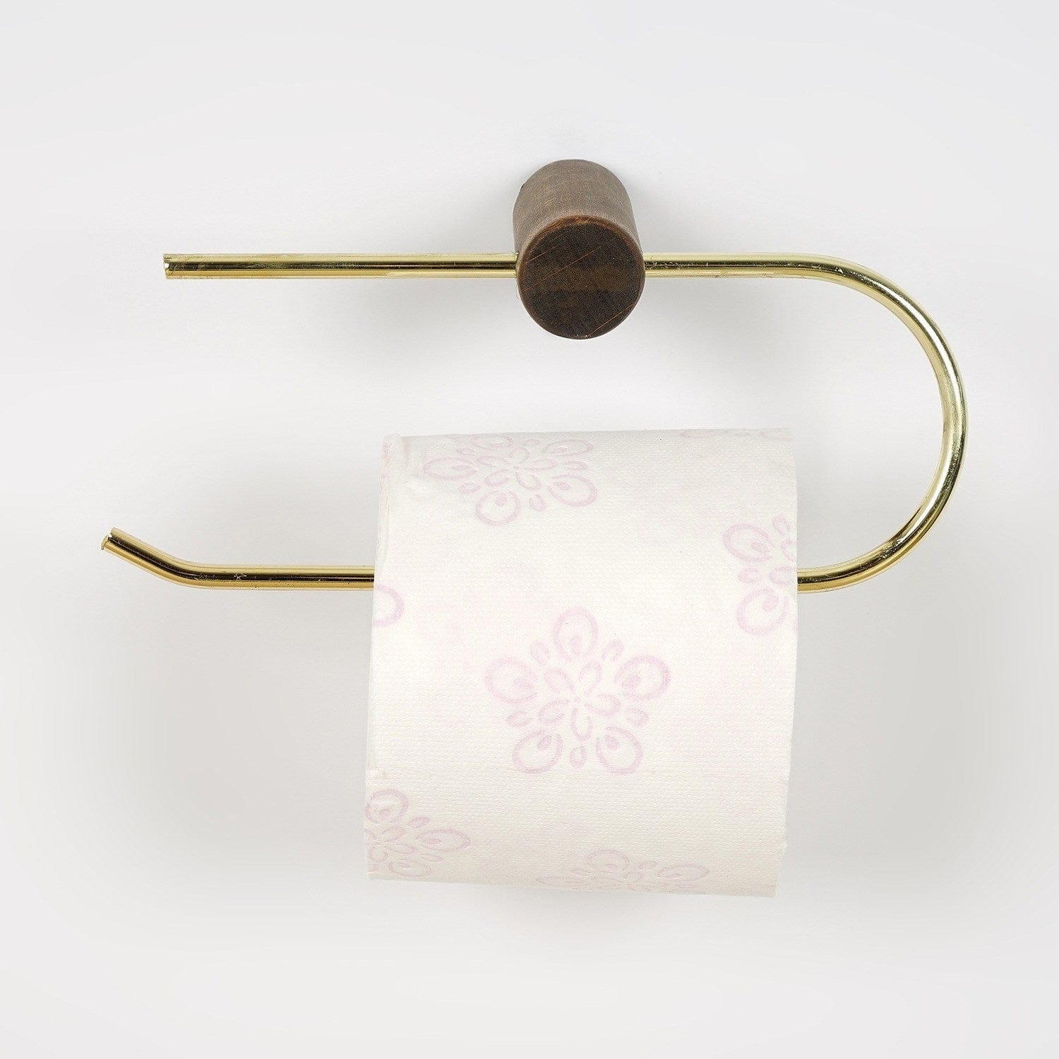 Suport baie WR078, auriu, lemn de fag/metal, 20x8x9 cm