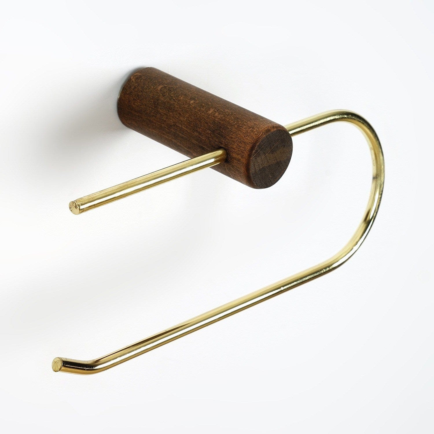 Suport baie WR078, auriu, lemn de fag/metal, 20x8x9 cm