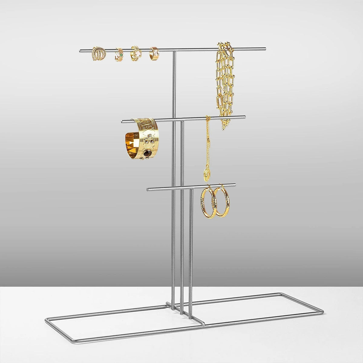Suport bijuterii TK-006-A, crom, metal, 40x15x41 cm