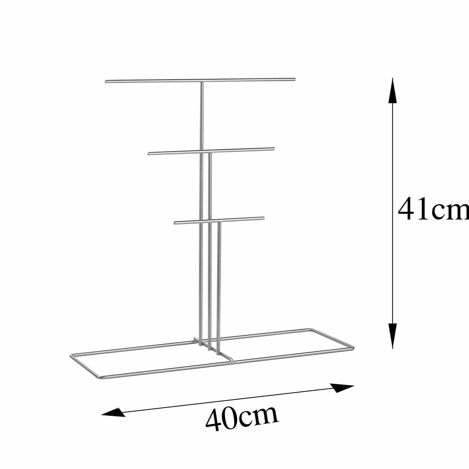 Suport bijuterii TK-006-A, crom, metal, 40x15x41 cm