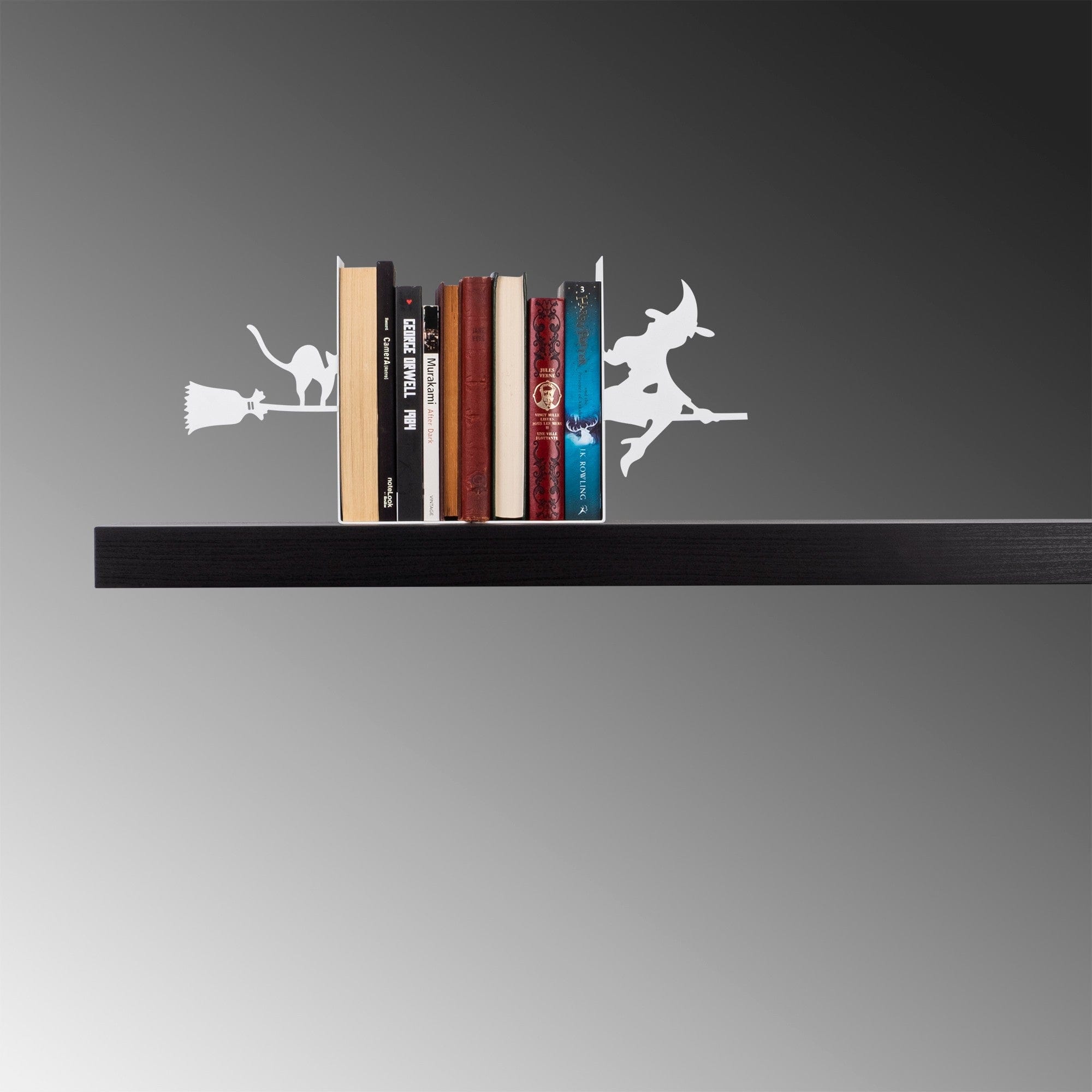 Suport carti KITAP TUTUCU 3, alb, metal, 36x16x22 cm