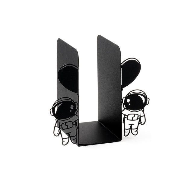 Suport carti KT-ASTRONAUT 2, negru, metal, 42x14x21 cm