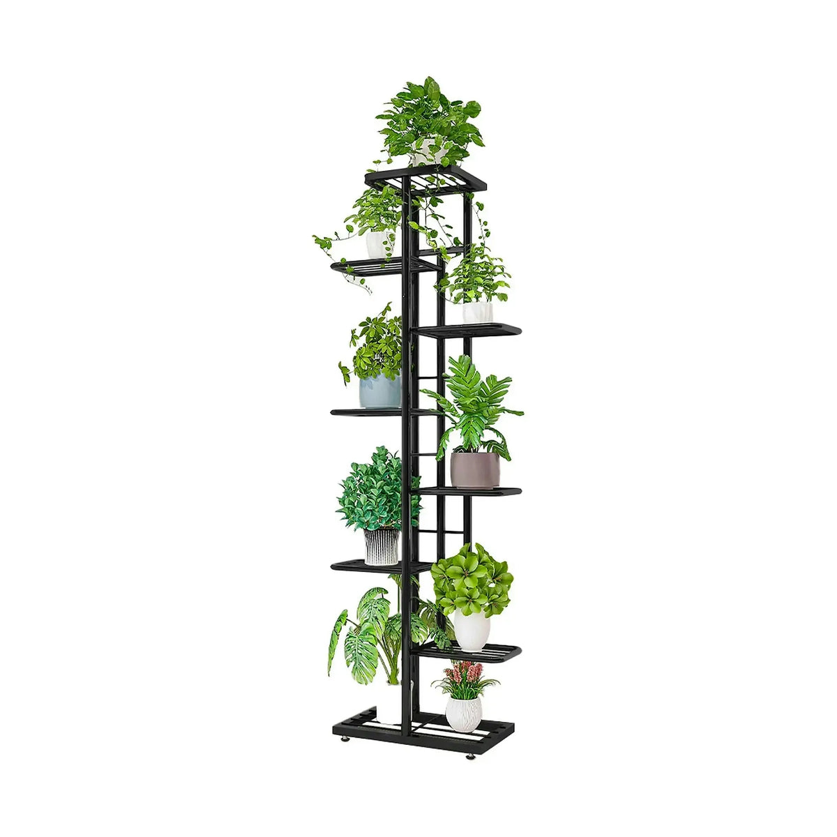 Suport ghivece flori BAMIR TIP 4, gri, metal, 44x22x141 cm