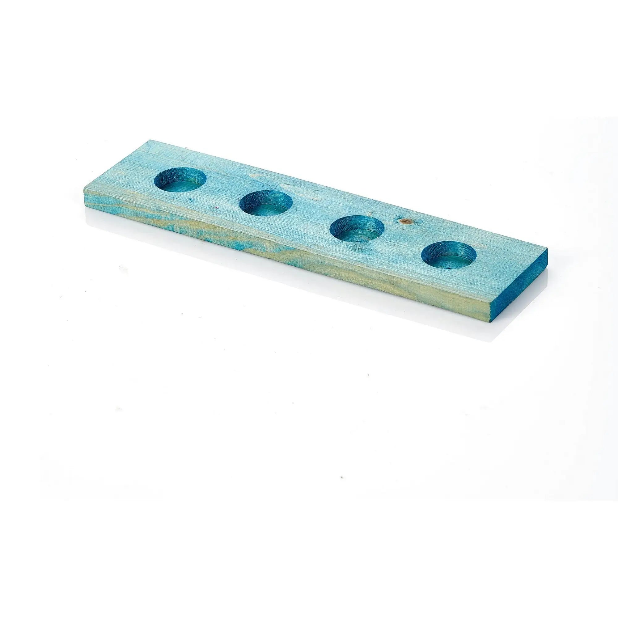 Suport lumanari TEALIGHT MA, albastru, lemn, 35x9 cm