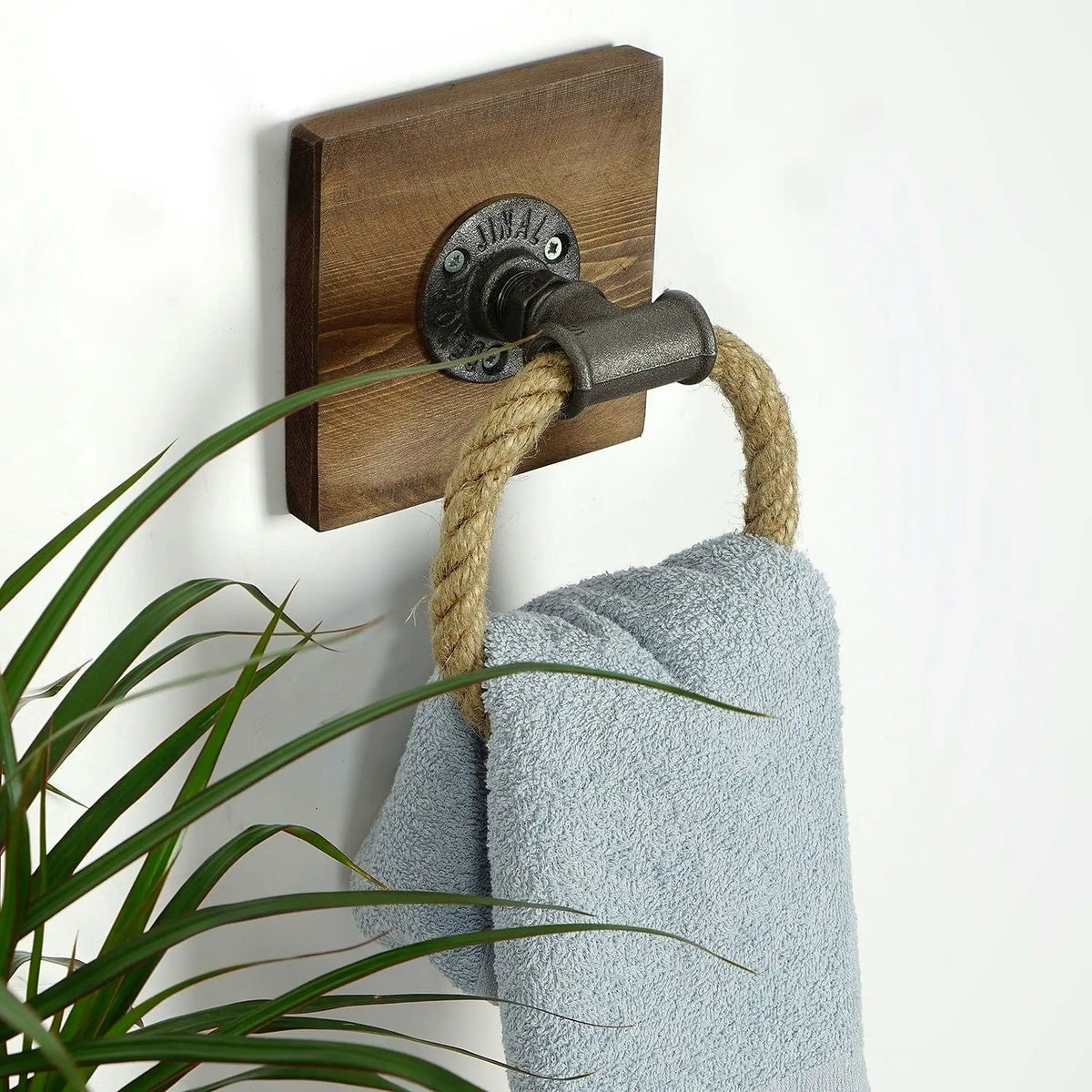 Suport prosop BORURAF 099, nuc/bej, lemn de molid/metal, 20x10x20 cm