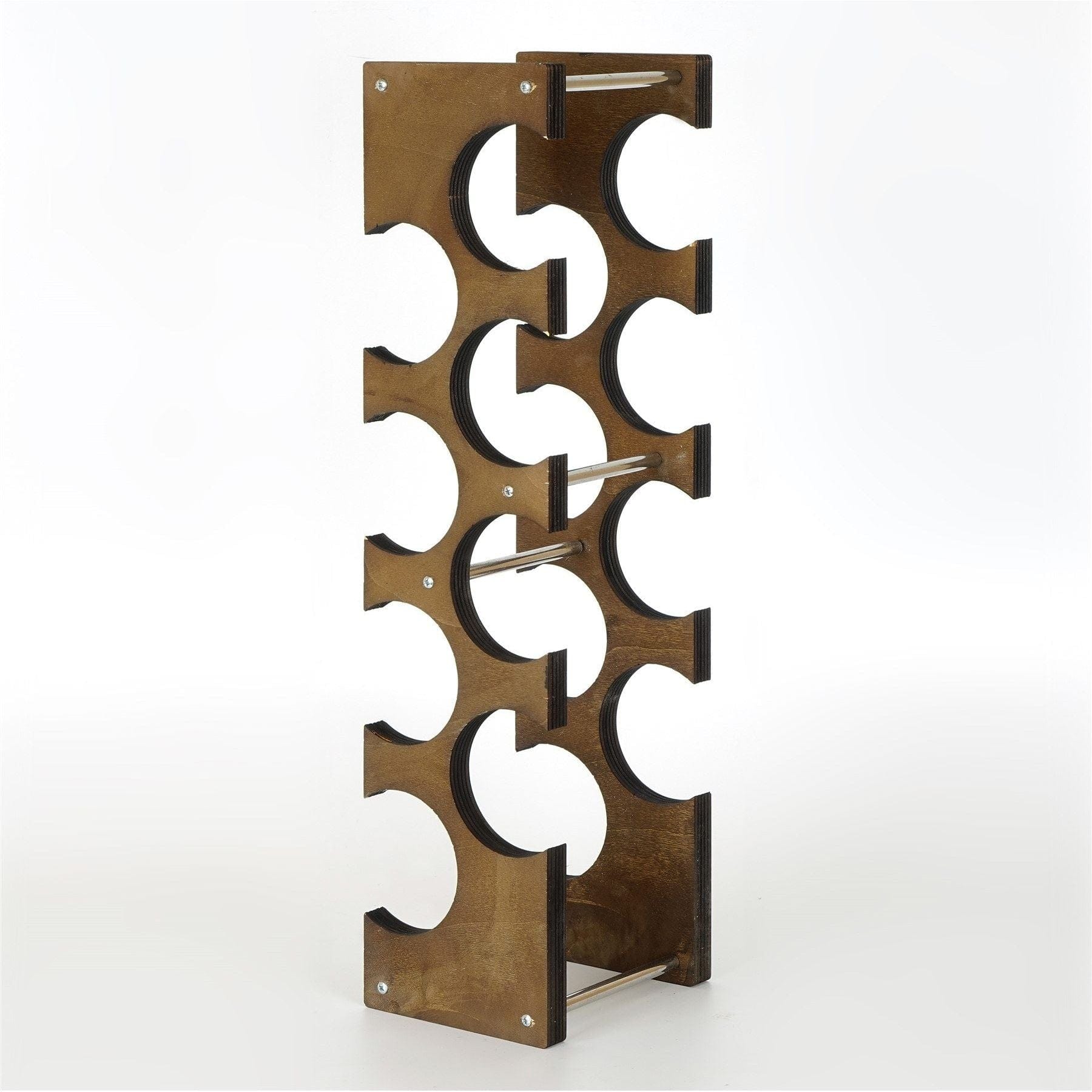 Suport sticle vin 792EVL4306, nuc/crom, PAL/metal, 14x15x60 cm