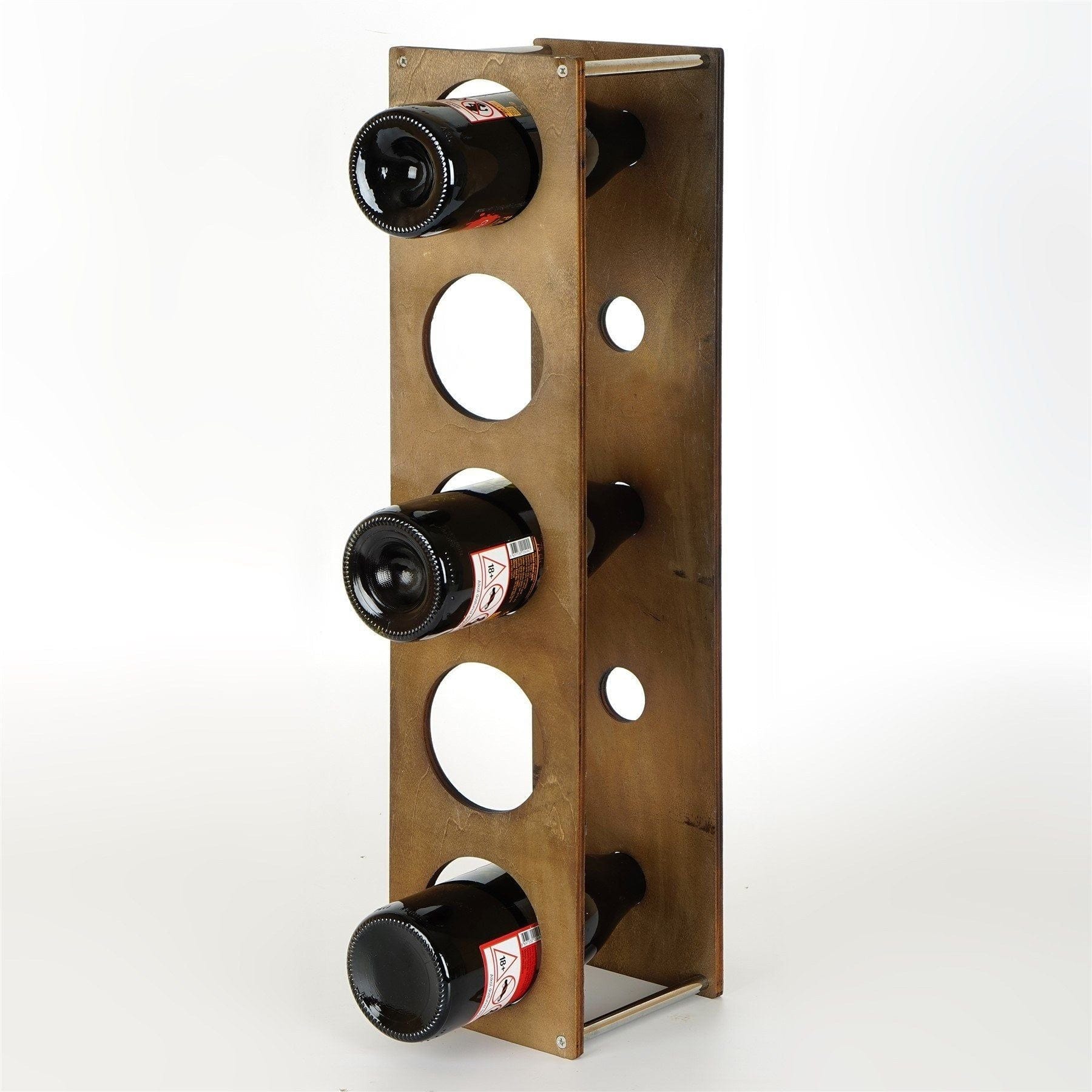 Suport sticle vin 792EVL4307, nuc/crom, PAL/metal, 14x15x60 cm