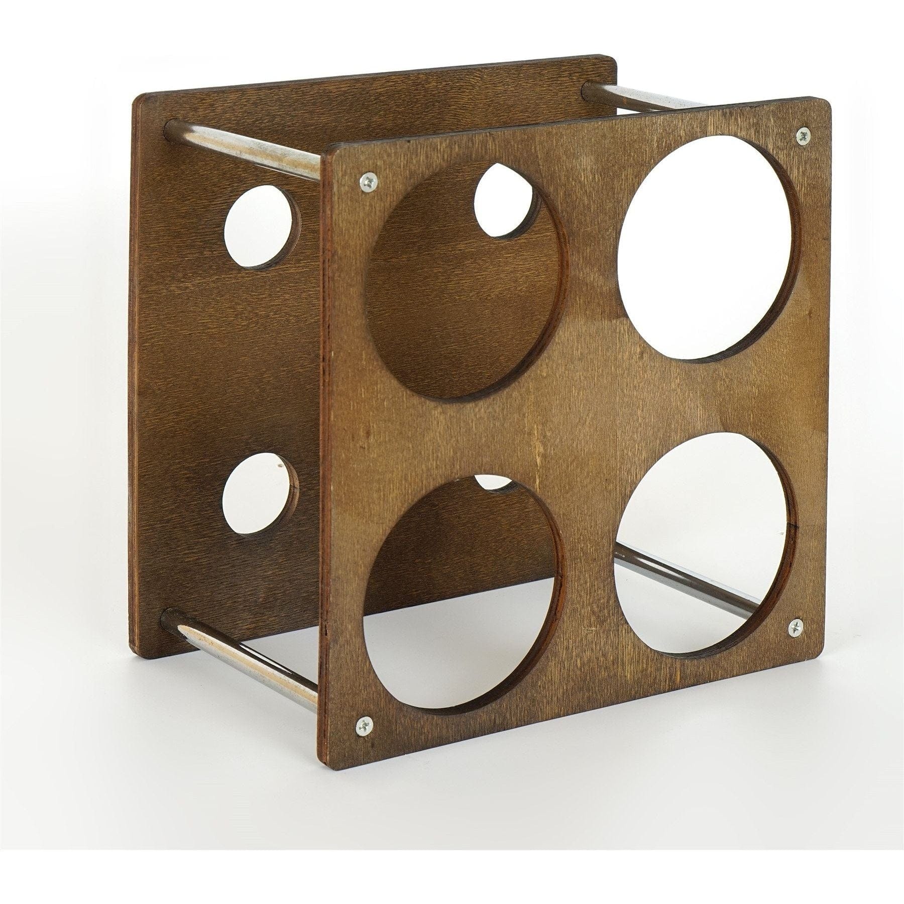 Suport sticle vin 792EVL4308, nuc/crom, PAL/metal, 23x15x23 cm