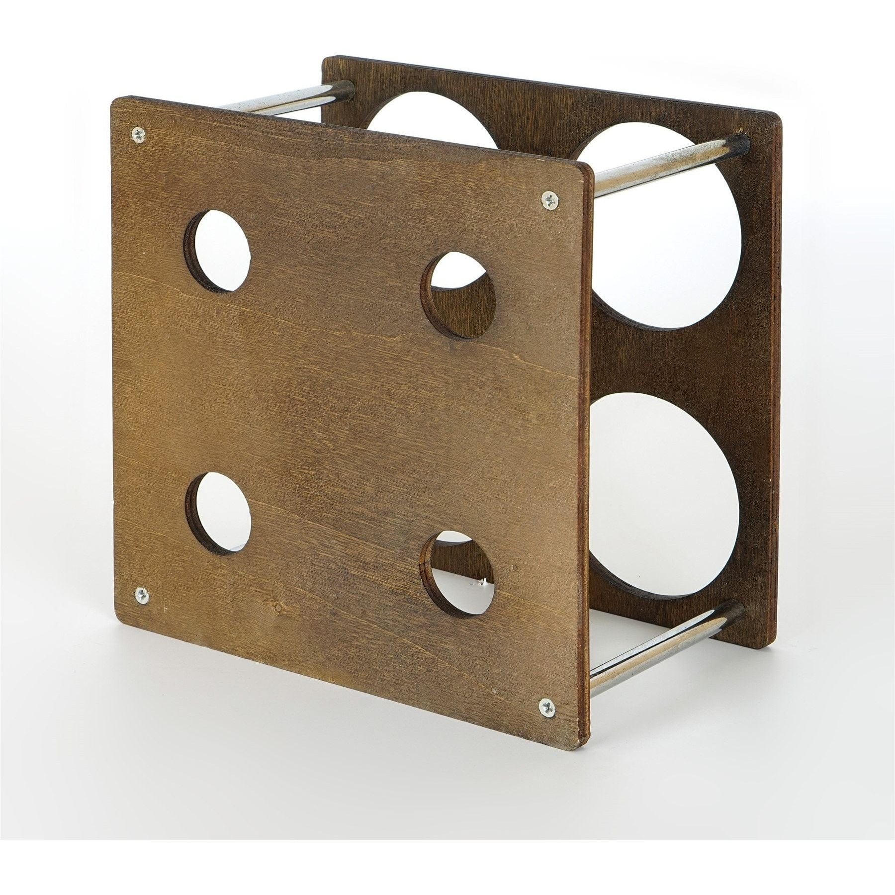 Suport sticle vin 792EVL4308, nuc/crom, PAL/metal, 23x15x23 cm