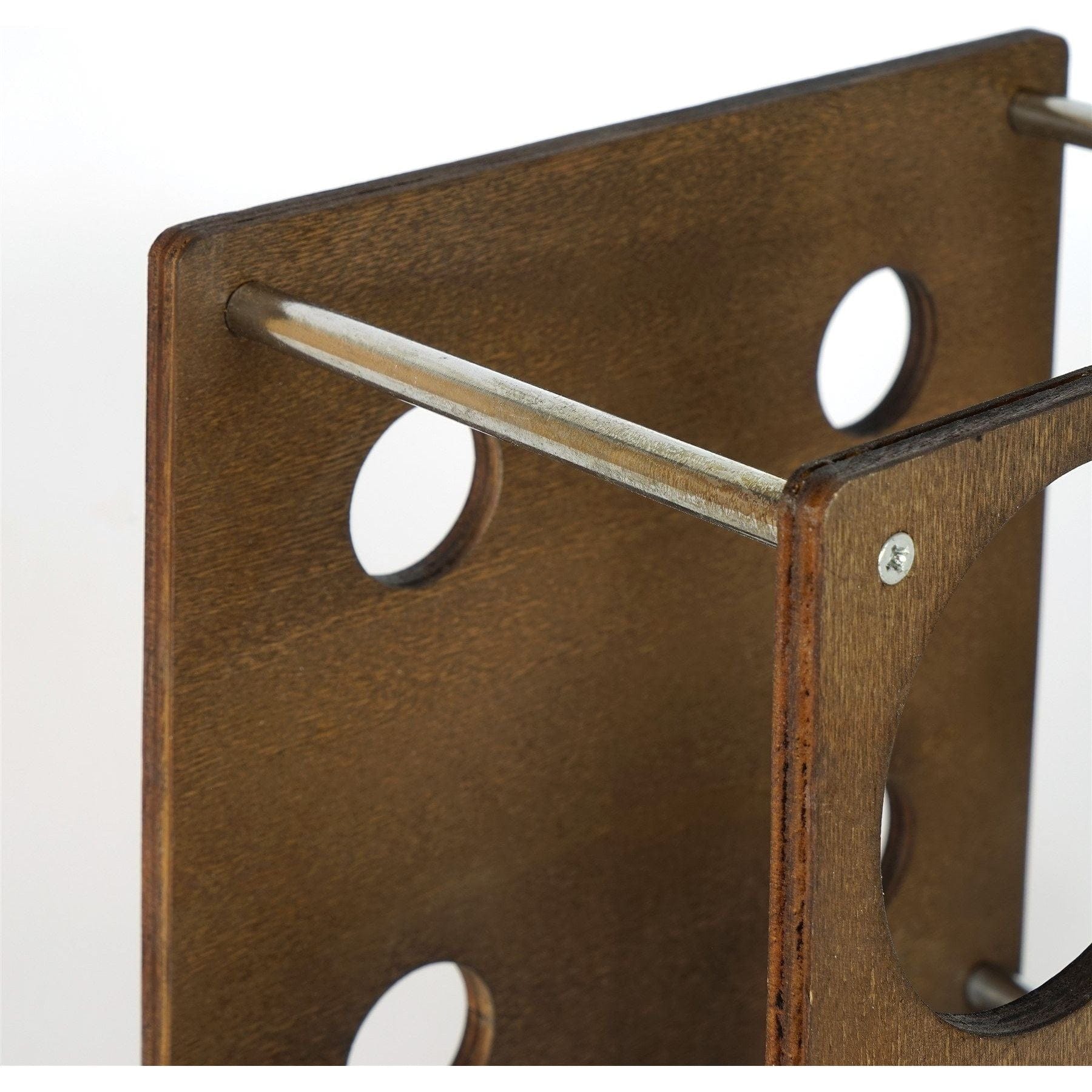 Suport sticle vin 792EVL4308, nuc/crom, PAL/metal, 23x15x23 cm