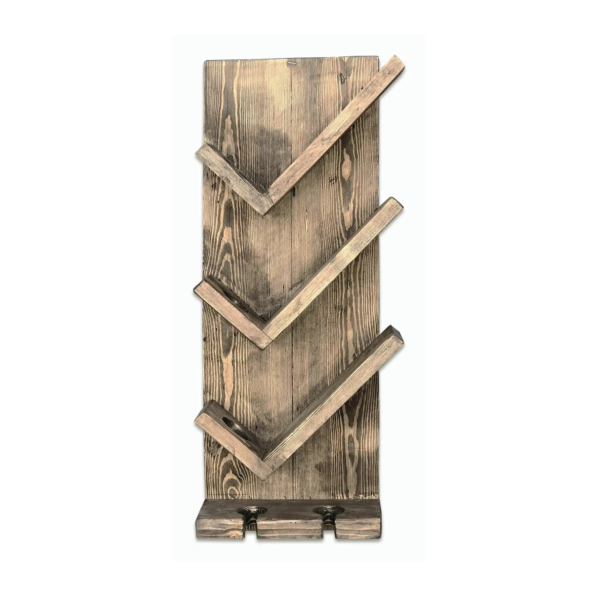 Suport sticle vin AA062, nuc deschis, lemn, 22x11x60 cm