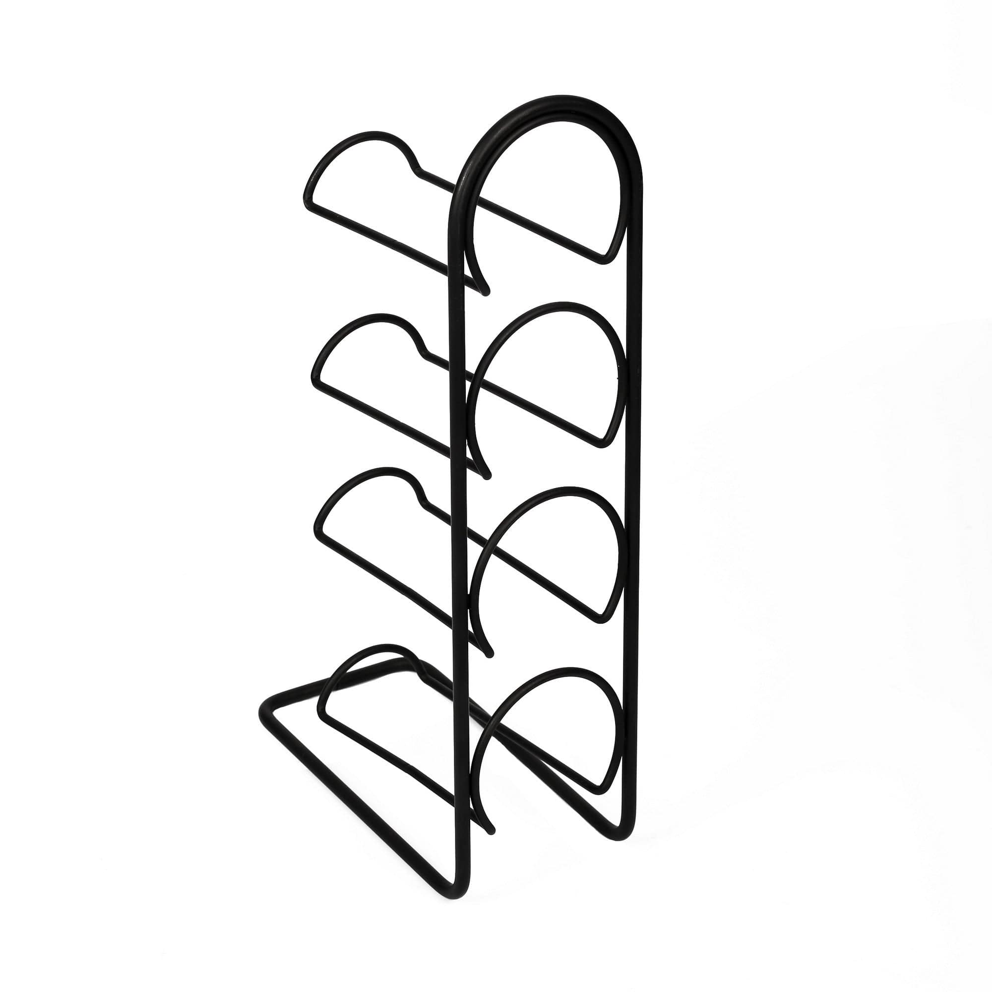 Suport sticle vin HOPE, negru, metal, 12x21x44 cm