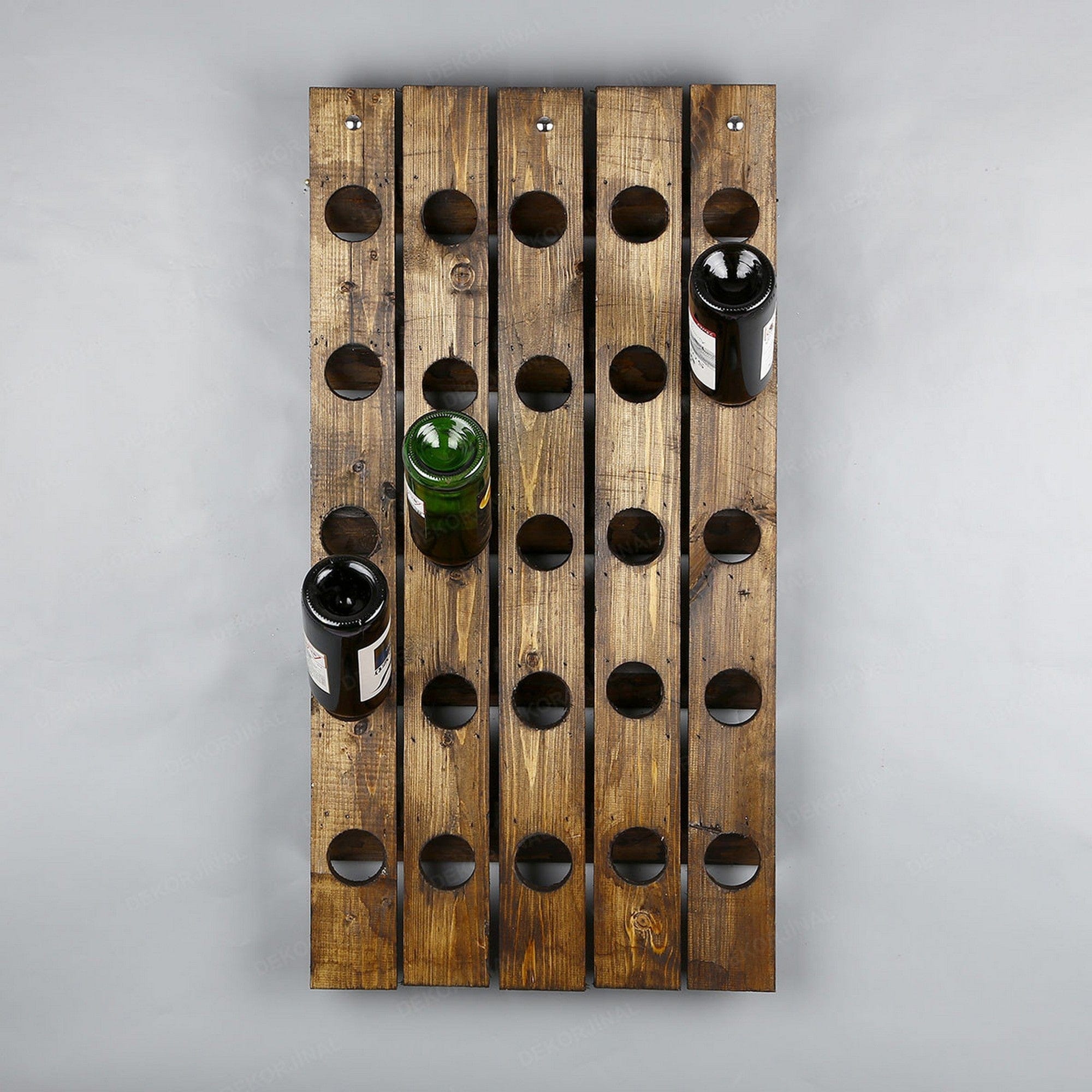 Suport sticle vin ICKI006, nuc, lemn, 45x8x85 cm