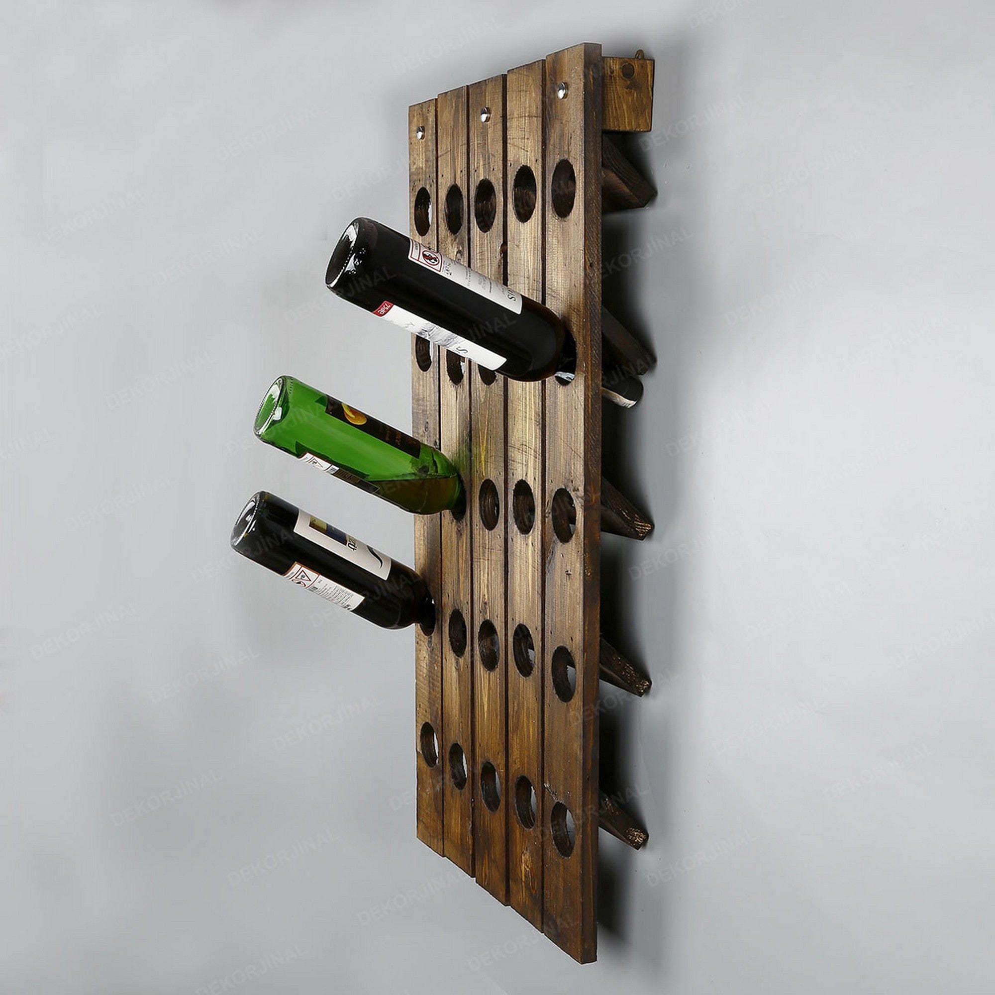 Suport sticle vin ICKI006, nuc, lemn, 45x8x85 cm