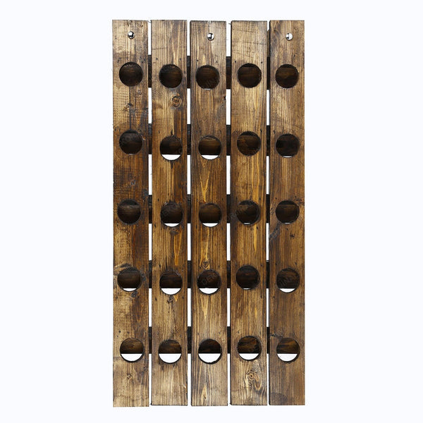 Suport sticle vin ICKI006, nuc, lemn, 45x8x85 cm