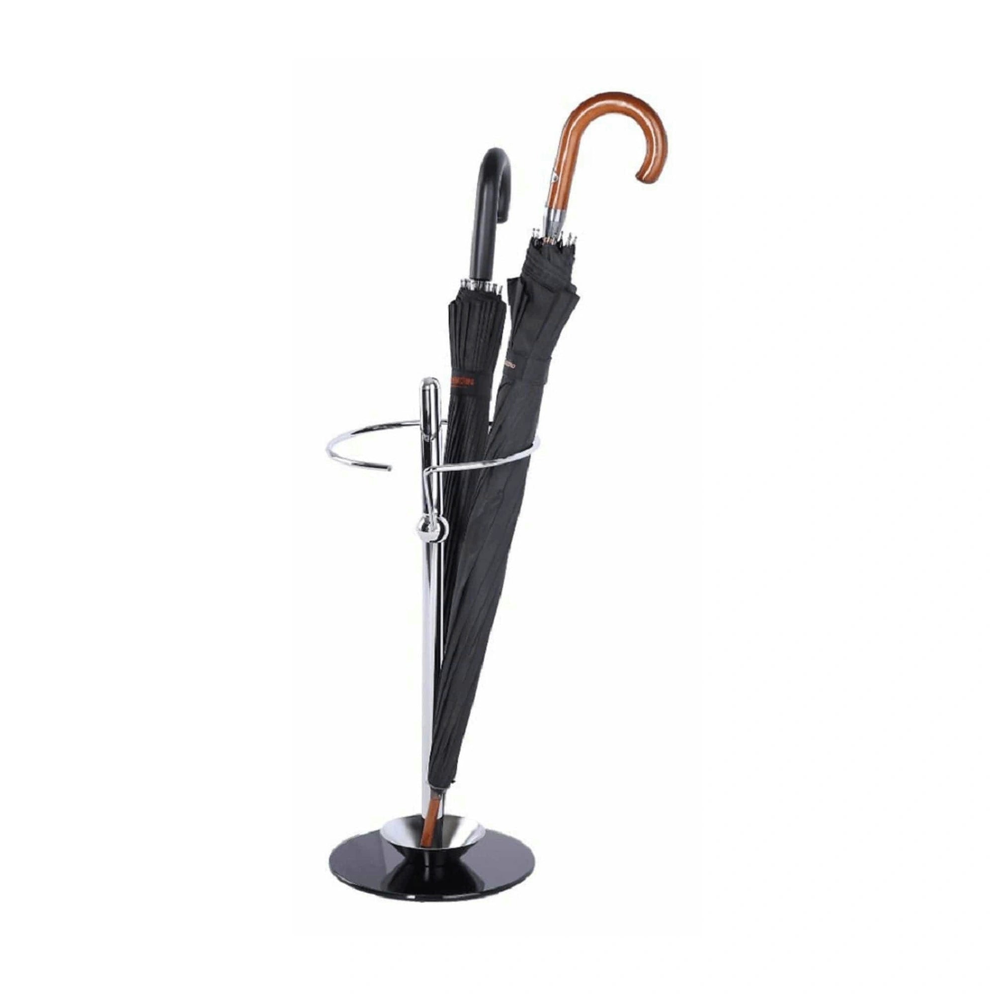 Suport umbrele OLDO, negru/crom, metal/sticla 26x60 cm