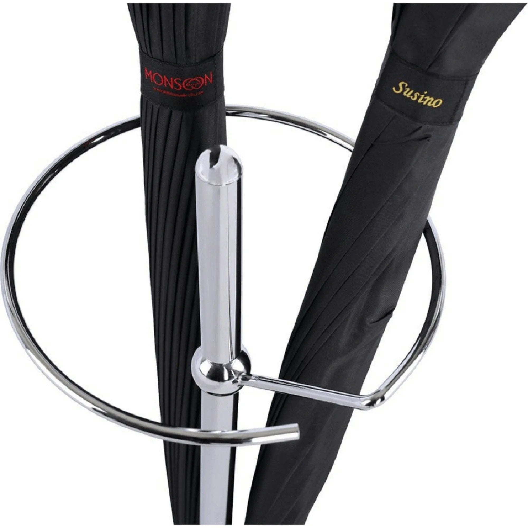 Suport umbrele OLDO, negru/crom, metal/sticla 26x60 cm