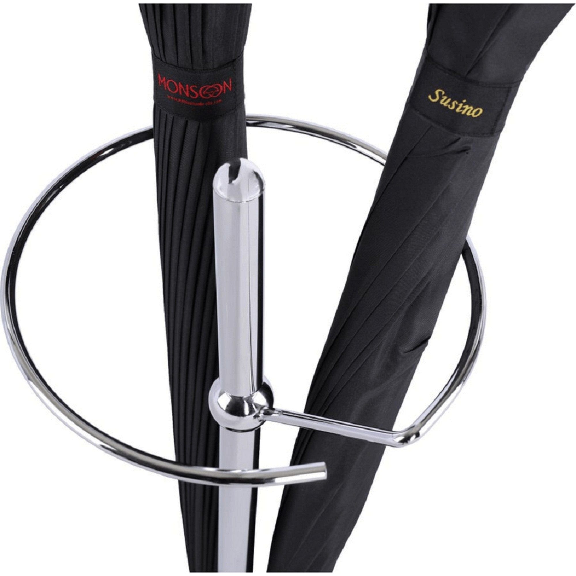 Suport umbrele OLDO, negru/crom, metal/sticla 26x60 cm