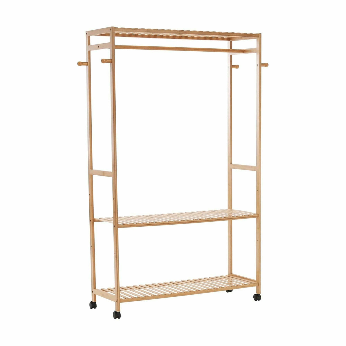 Suport umerase MELAR, stejar natural, bambus lacuit, 113x35x165 cm