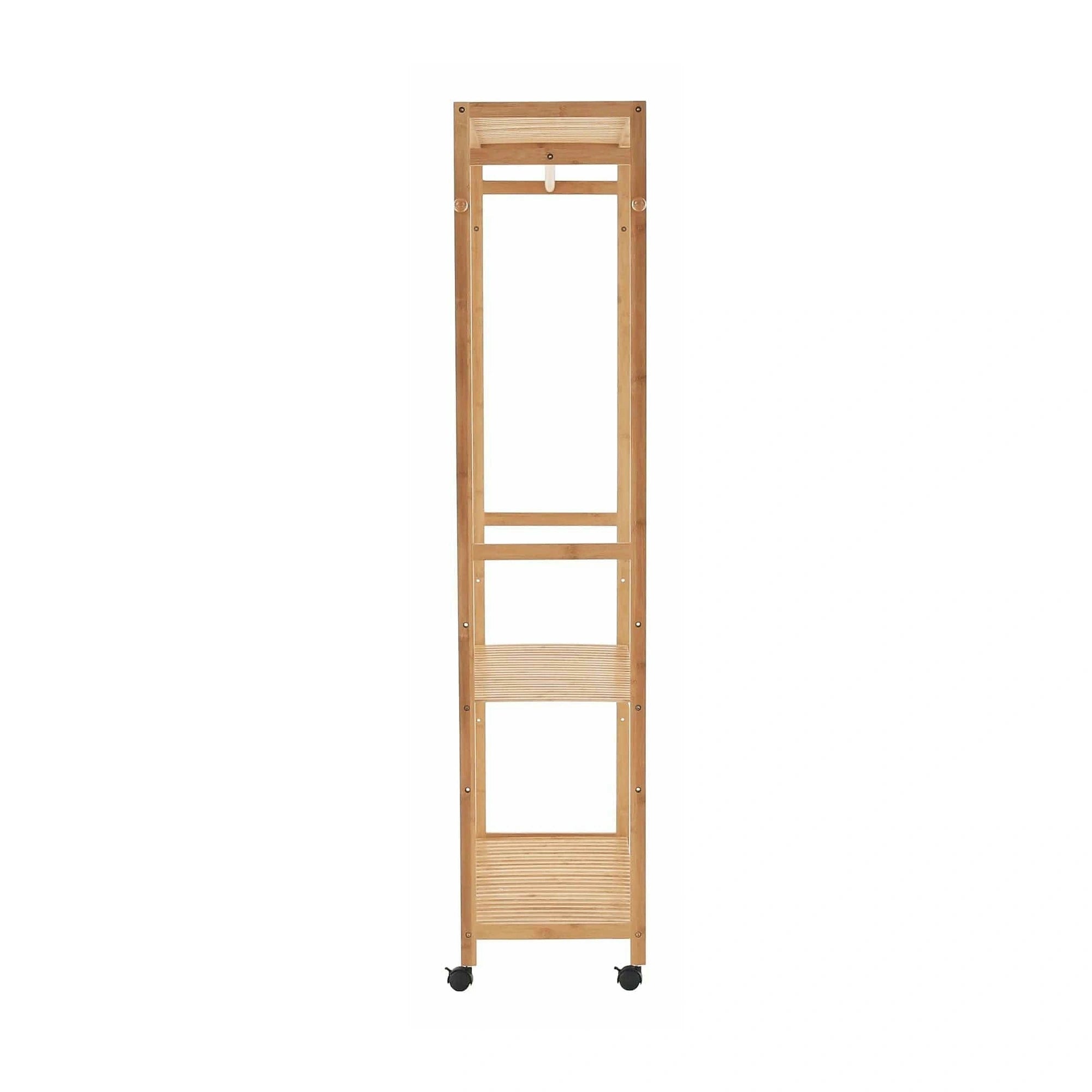 Suport umerase MELAR, stejar natural, bambus lacuit, 113x35x165 cm