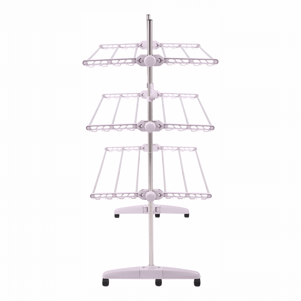 Uscator haine DENAL, alb/crom, metal/plastic, 88x66x147 cm