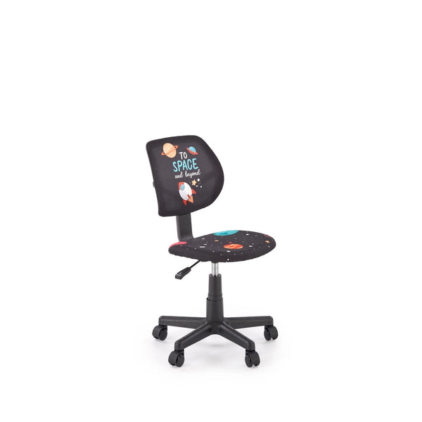 Scaun birou BINGO, negru, stofa clasica/polipropilena, 39x48x79-90 cm