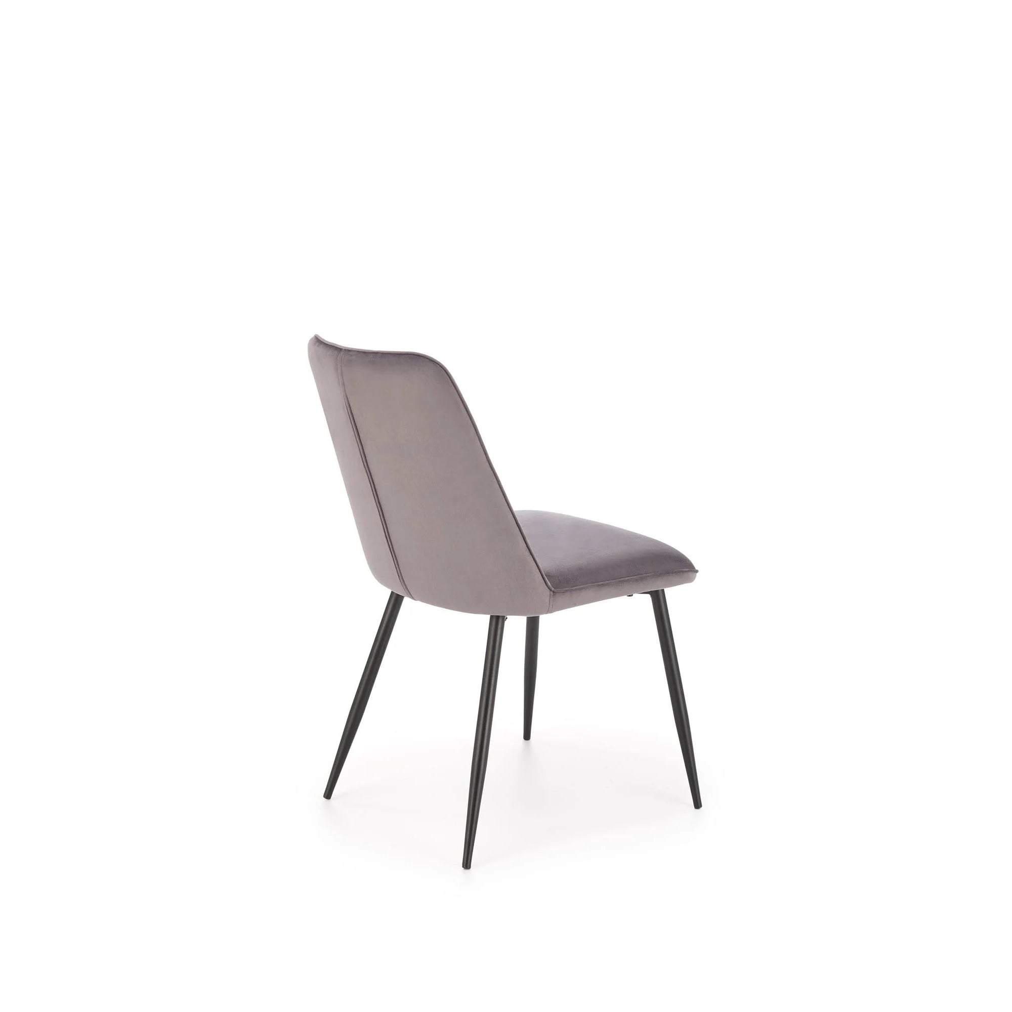 Scaun K539, gri/negru, stofa catifelata/metal, 50x62x84 cm