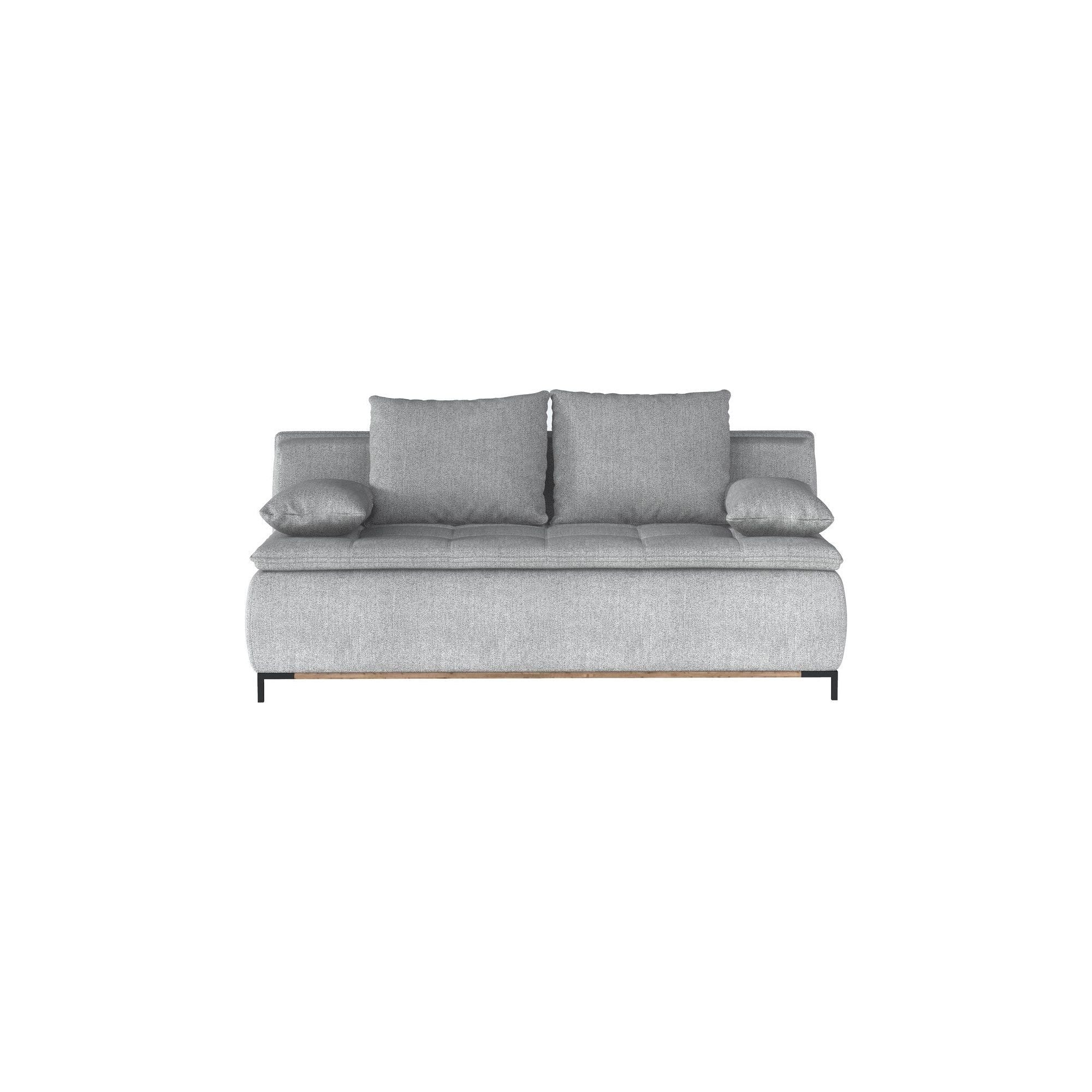 Canapea extensibila Sweet, stofa catifelata albastru- Monolith 77, cu lada depozitare, 204x106x91 cm