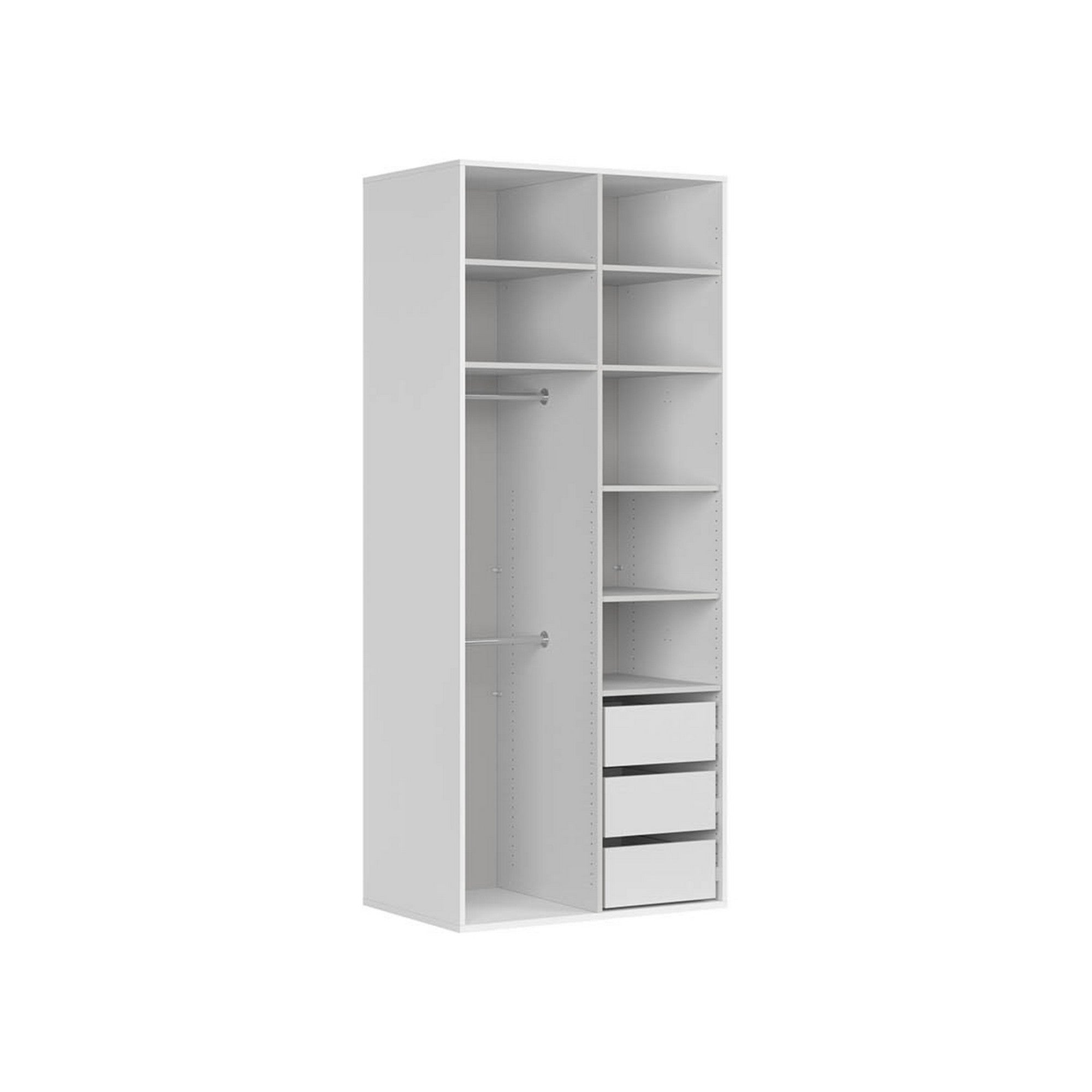 Dulap FLEX, alb, PAL, 100x66x240 cm