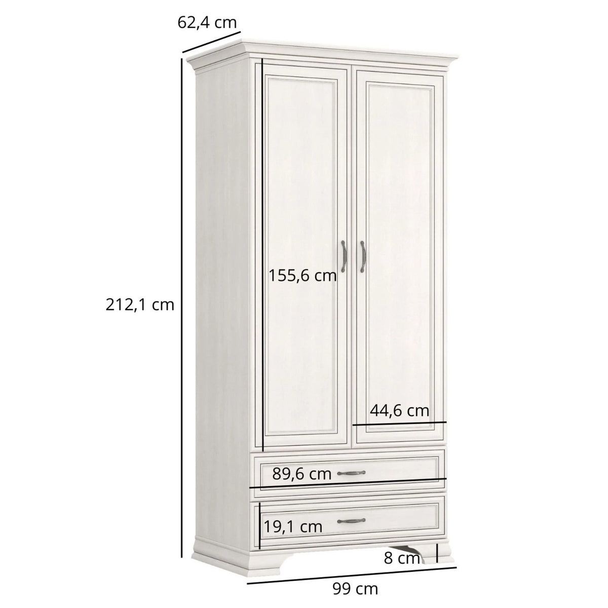 Mobilier sufragerie clasic TIFFANY II-3, crem, PAL laminat, 5 piese