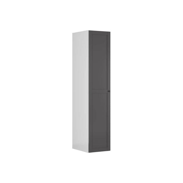 Dulap FLEX, alb/gri grafit, PAL, cu o usa, 50x66x240 cm
