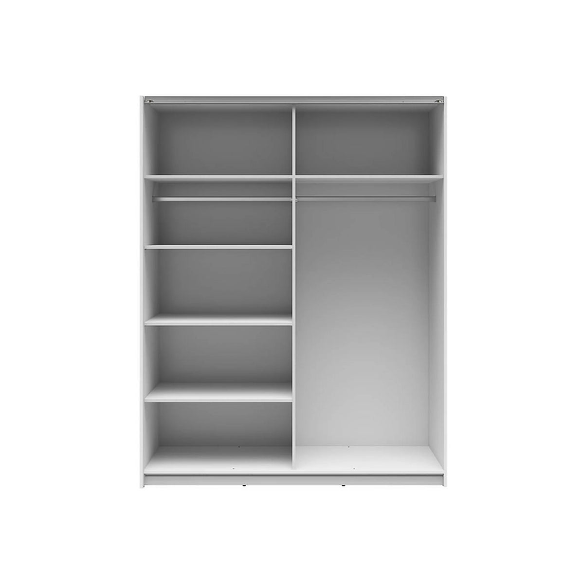 Set dormitor TETRIX 2, casmir/alb, pat 160x200, dulap cu 2 usi si 2 noptiere