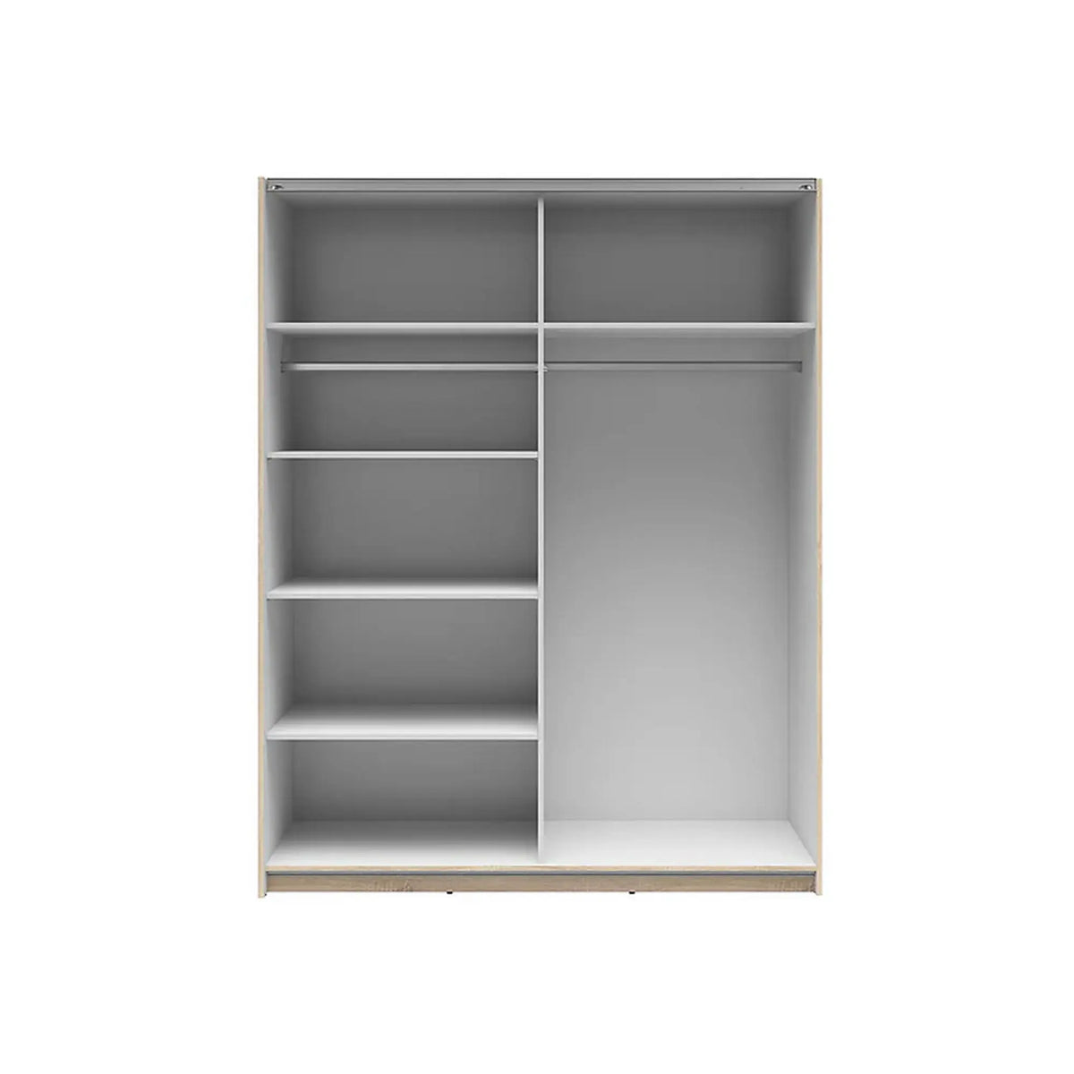 Dulap TETRIX, stejar sonoma, PAL, cu 2 usi si oglinzi, 154x60x196 cm