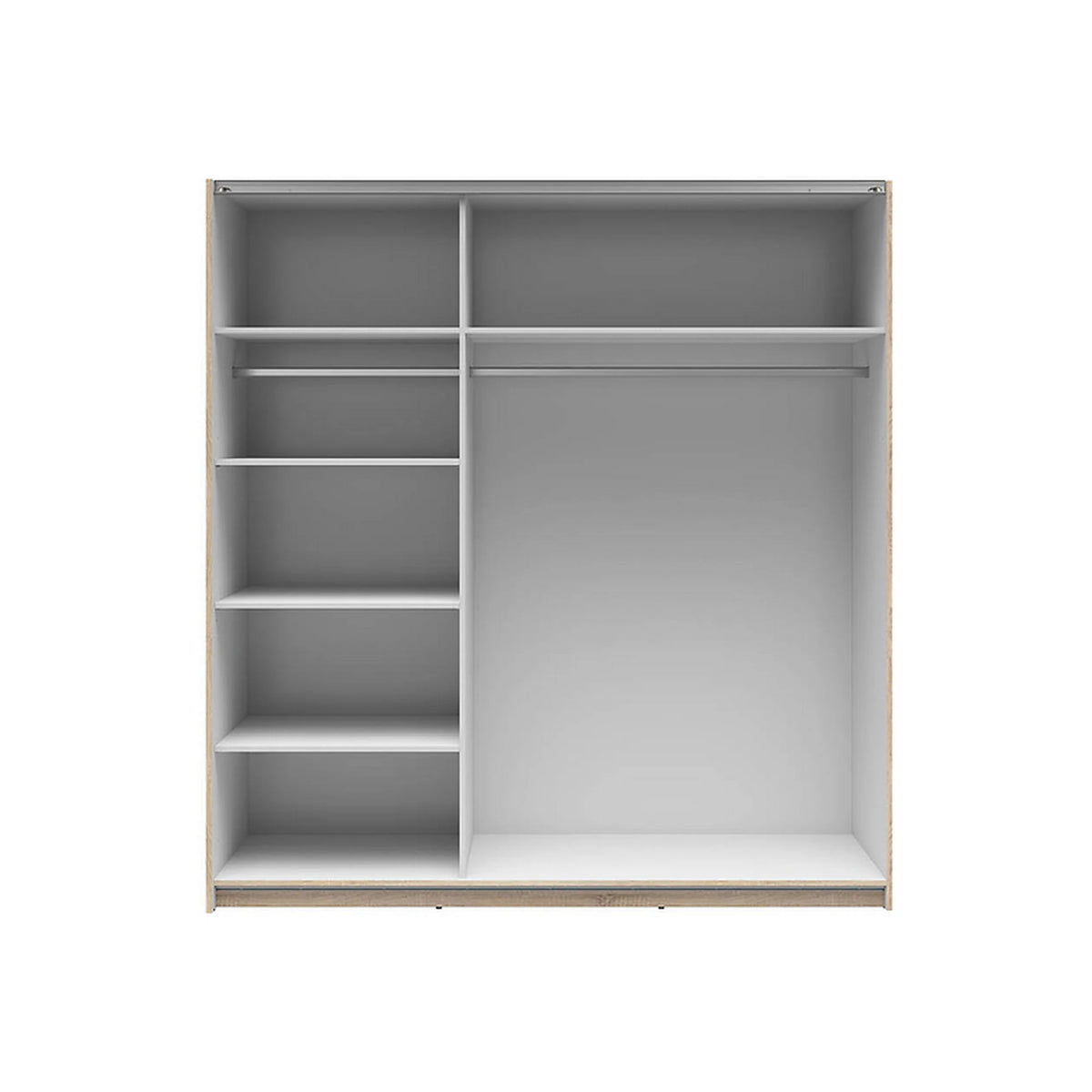 Dulap TETRIX, stejar sonoma, PAL, cu 2 usi si oglinzi, 183x60x196 cm