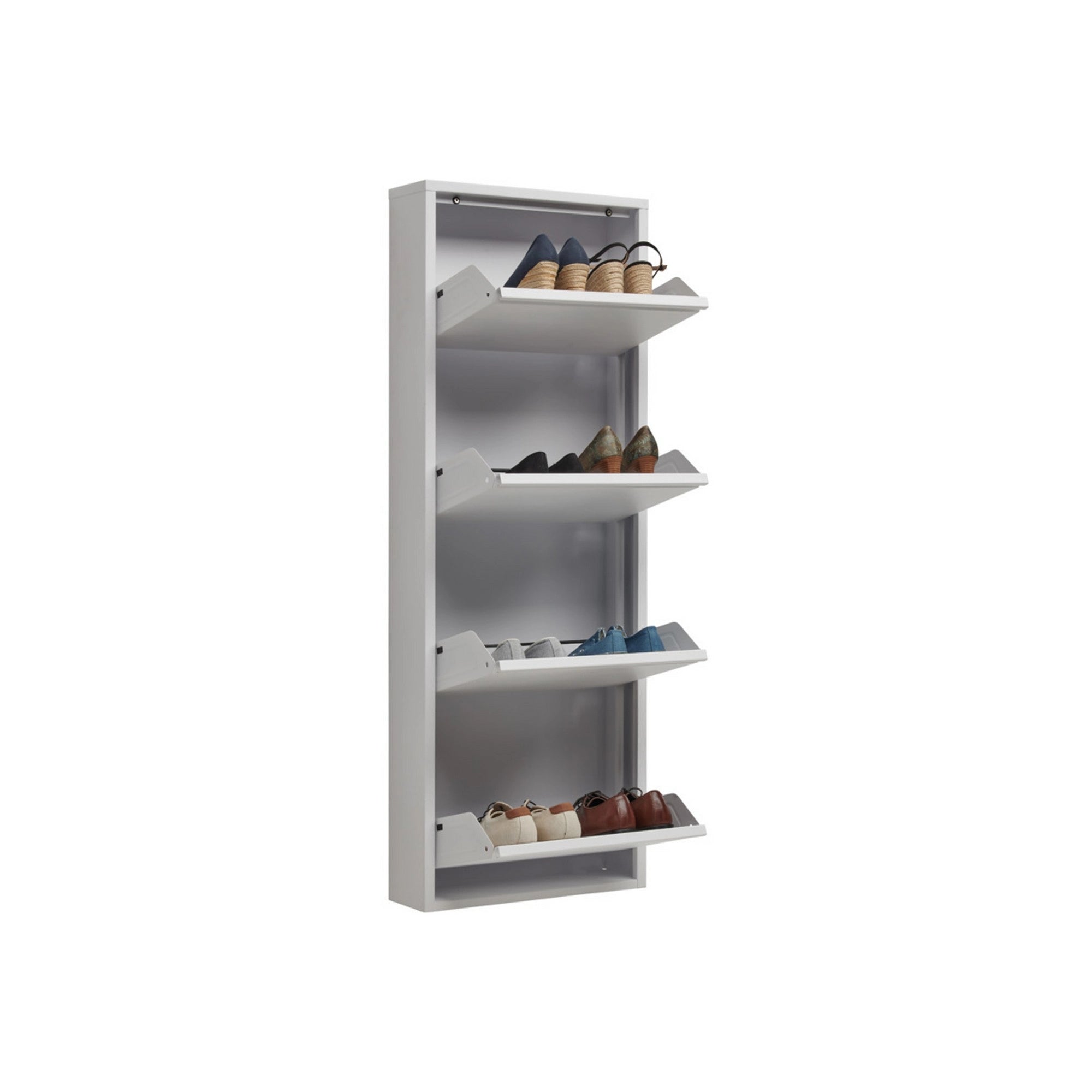 Pantofar FLY, alb, metal, 50x15x137 cm